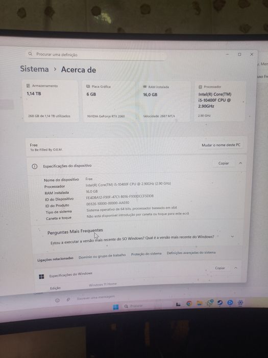 Vendo PC gamer completo 10° geracao Rtx 2060