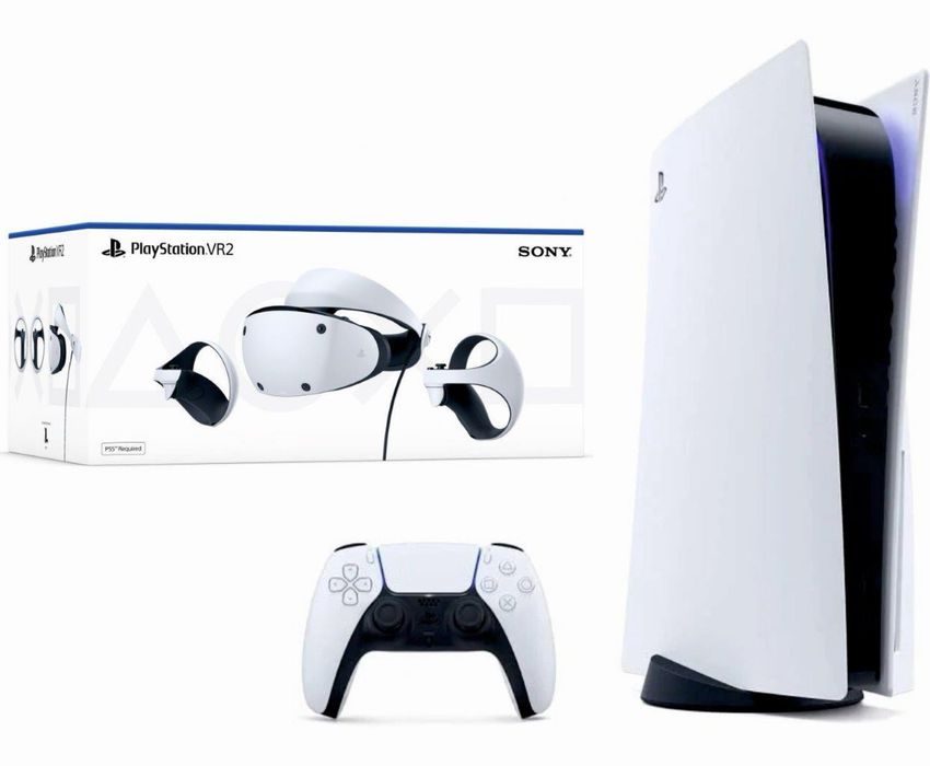 Okulary Sony PlayStation VR 2 oraz Konsola PlayStation PS5 komplet z grami