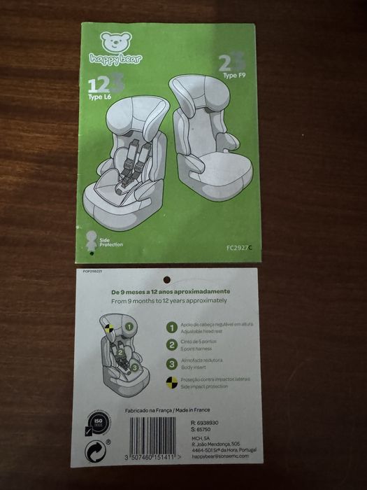 Cadeira auto happybear