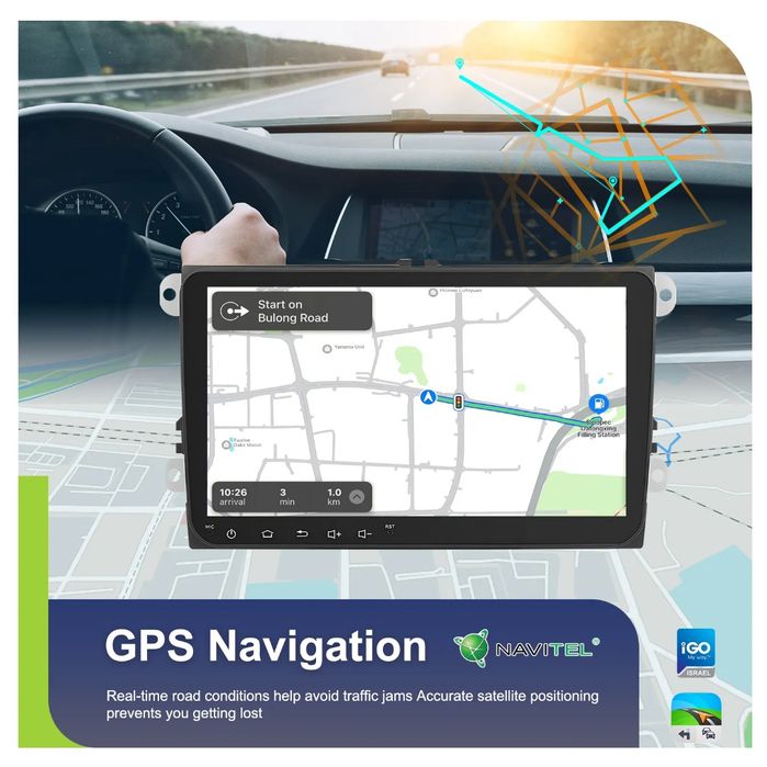 Rádio Android com Carplay 9 polegadas VW Seat Skoda 4/64GB WiFi GPS BT