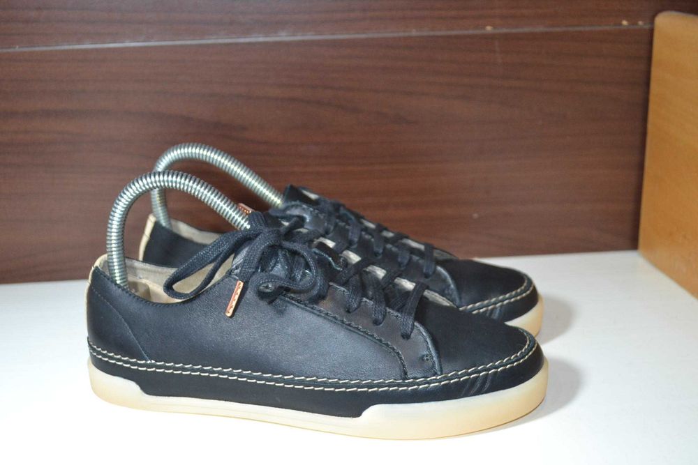 clarks 37р кожаные кроссовки мокасины туфли оригинал