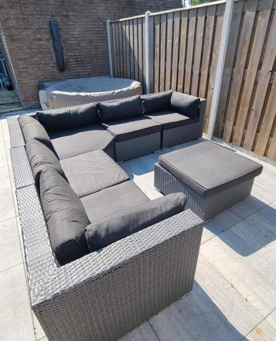 Szare nowe  pokrowce na poduszki  do mebli ogrodowych