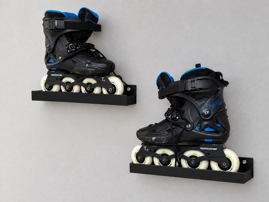 „Stalowy Stojak / Półka na Rolki 80cm PREMIUM – Powerslide, Rollerblade, SEBA”