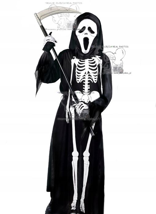 kostium krzyk kościotrup scream halloween 4el trup