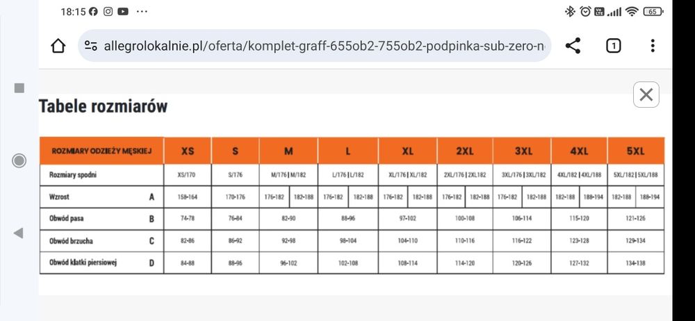Komplet Graff XXL nowy myśliwi wędkarze rolnicy trekking