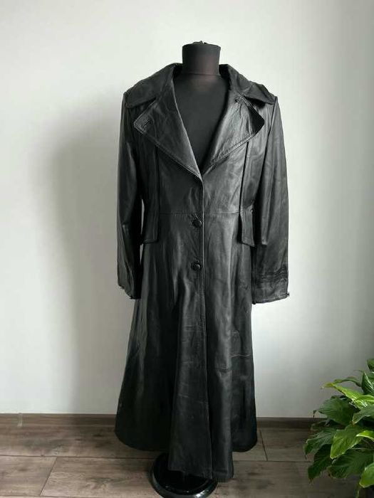 Шкіряний тренч  2XL демісезон з натуральної шкіри
