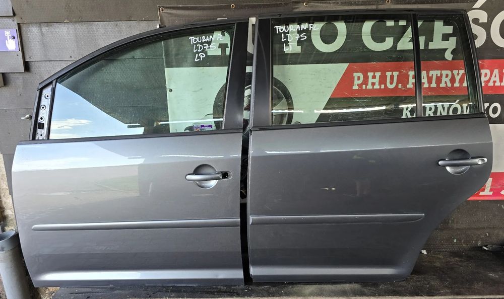 DRZWI LEWE PRZÓD TYŁ KOMPLETNE VW TOURAN I LIFT LD7S