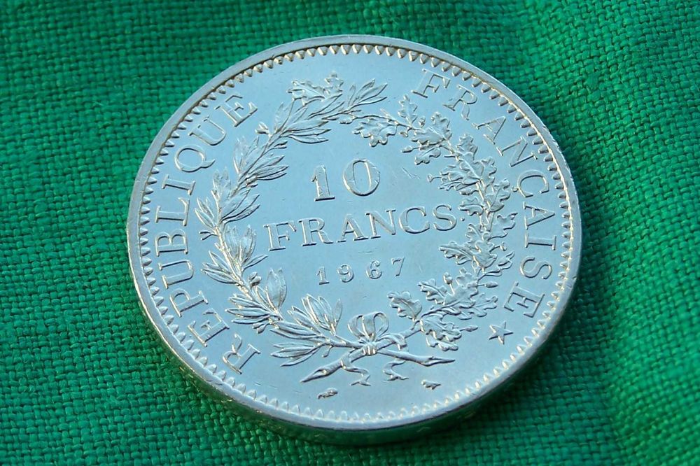 Francja 10 franków 1967 Ag