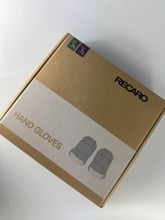 Nowe Recaro rekawiczki do wozka sanek czarne miekkie cieple