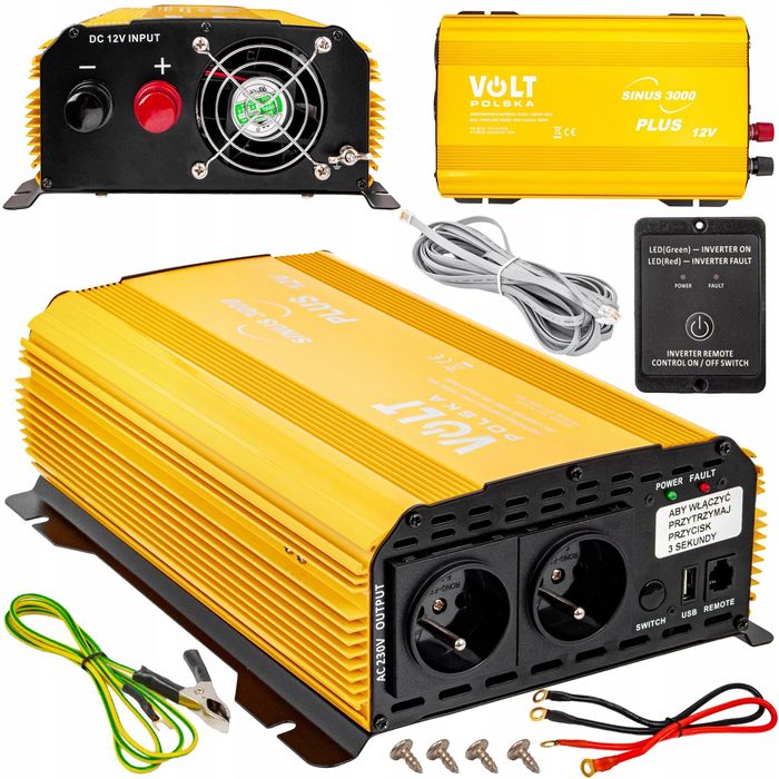 Инвертор VOLT POLSKA с чистой синусоидой 3000w 12v