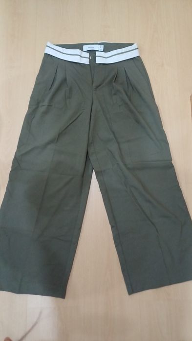 calças de fato, verde tropa