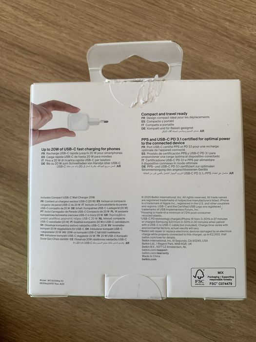 Belkin Adaptador / Carregador de parede 20 W