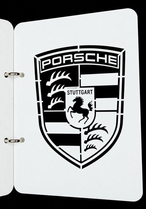 Capa A5 com Stencils Logotipos para Car Detailing