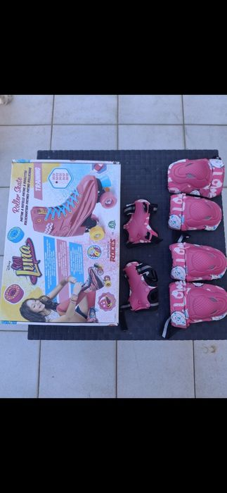 Patins e proteções Soy Luna como NOVOS
