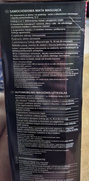 Mata masująca z funkcją grzania