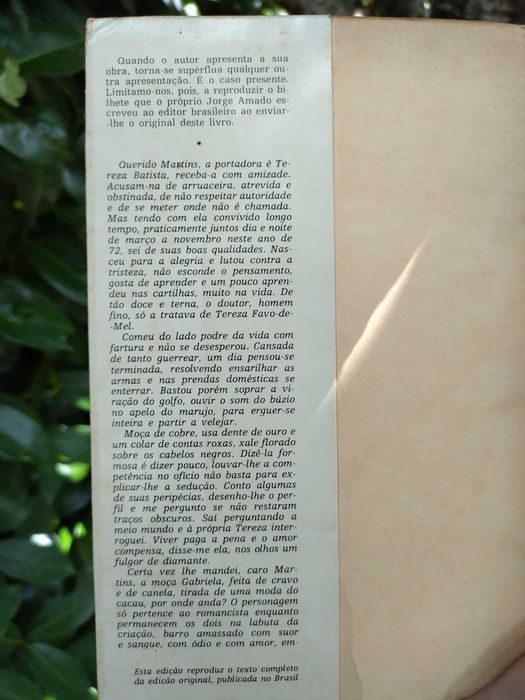 Tereza Batista Cansada de Guerra (Jorge Amado)