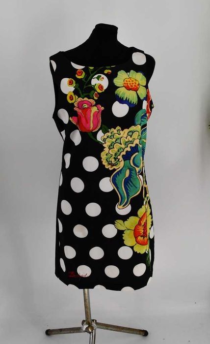 Sukienka Desigual 40 prosta grochy