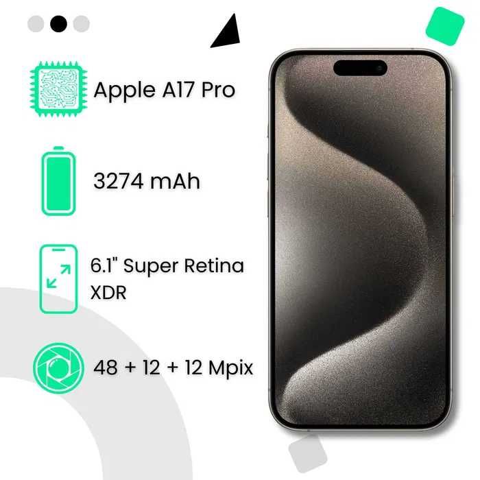 OKAZJA | iPhone 15 Pro 256 GB Black Titanium | raty 0% | gwarancja 2l.