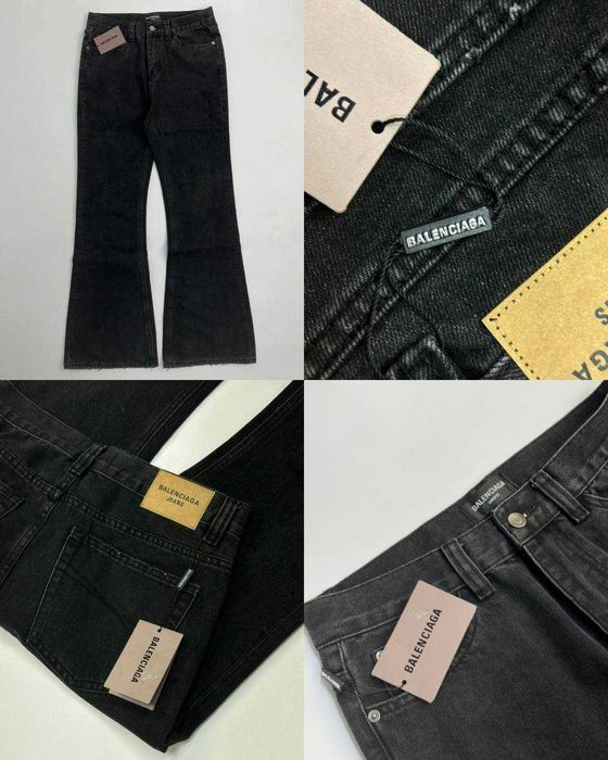 BALENCIAGA flared faded washed jeans клеш кльош джинси чорні сині