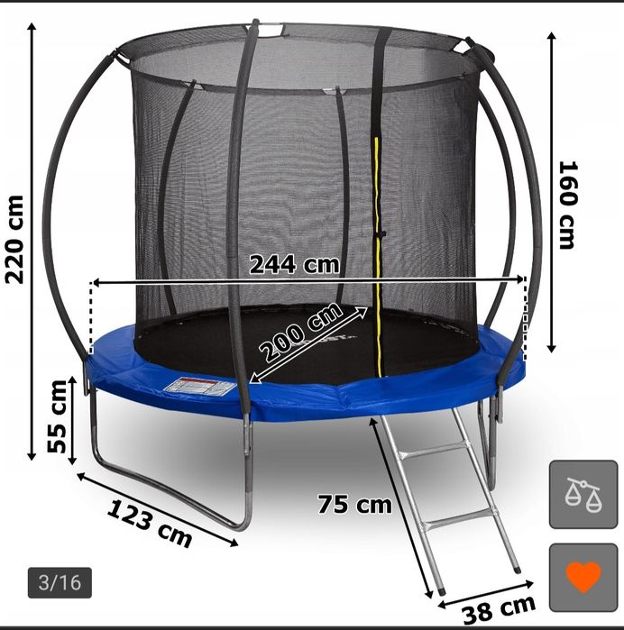 Trampolina 244 cm
