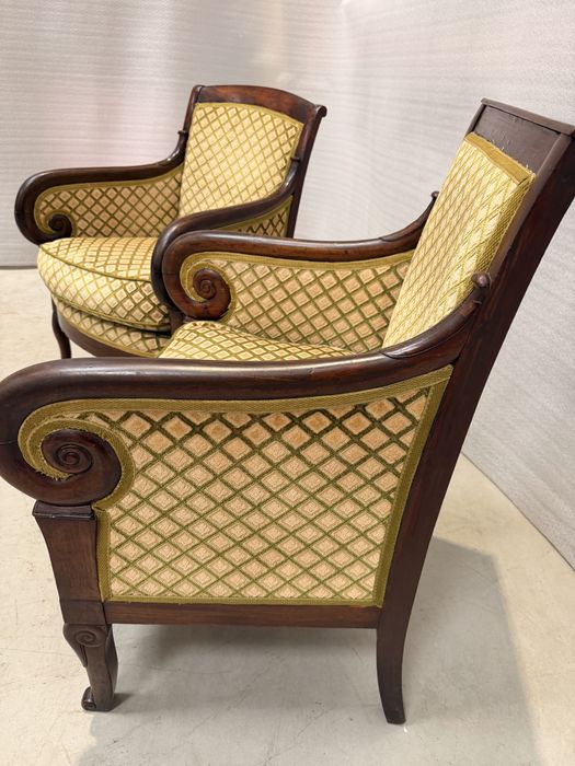 Fotele imperialne vintage Francja lite drewno fotel