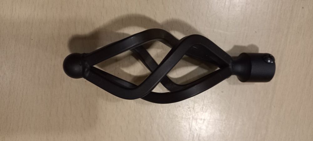1 Black Curtain Rod End Cap