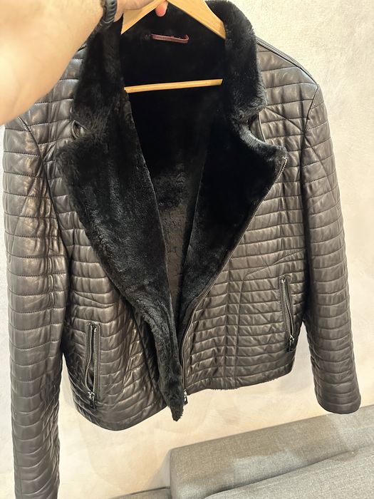 Шкіряна дублянка преміум