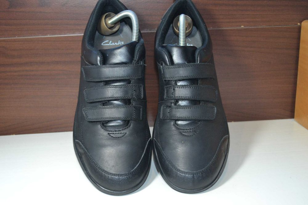 clarks 43р кроссовки кожаные кеды сникерсы туфли на липучке
