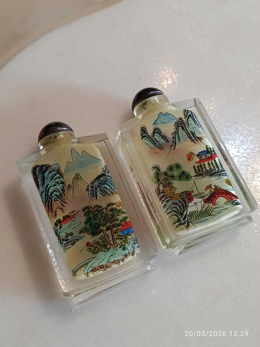 Snuff bottles Frascos de Rapé Vidro de Pequim Antigos 6,7 cm