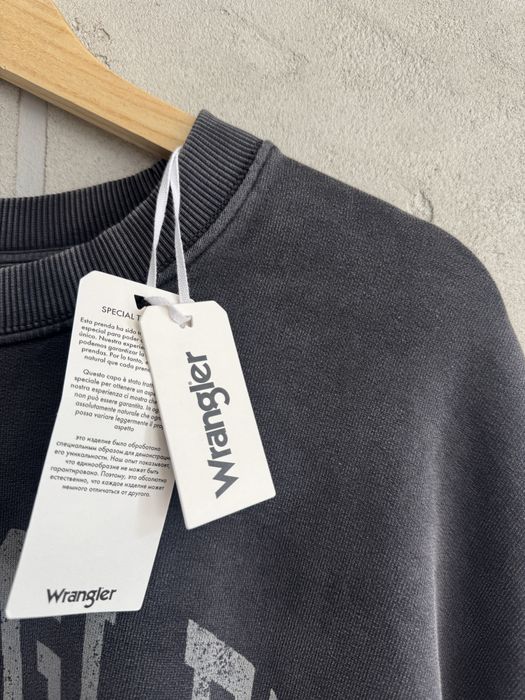 Oryginalna Bawełniana Bluza Damska Wrangler Szara z Nadrukiem M