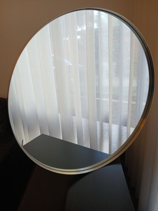 Espelho redondo dourado novo 60 cm