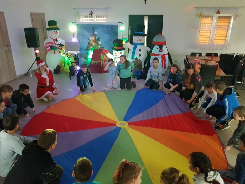 Mikołaj animator animacje dla dzieci zespół dla dzieci duży Biały Miś