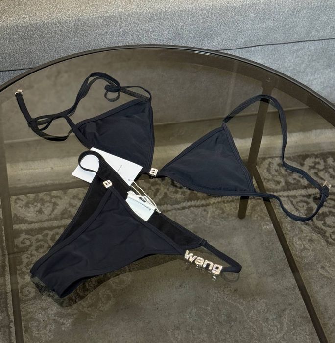 Купальник wang черный со стразами