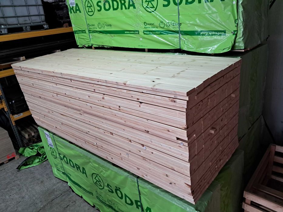 Deska strugana suszona sosna świerk podłogowa czołowa 28x120 28x200