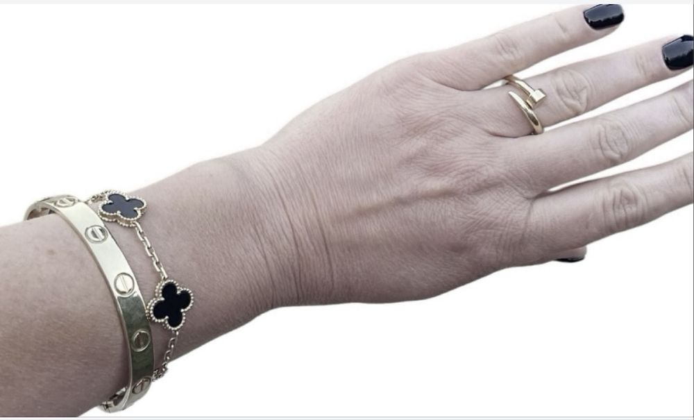 Золотий браслет під бренд Cartier Love,36 грам,19 розмір