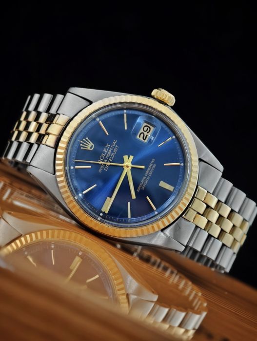 ROLEX Datejust 18K | Rzadka tarcza "Doorstop" Blue | Pudełko