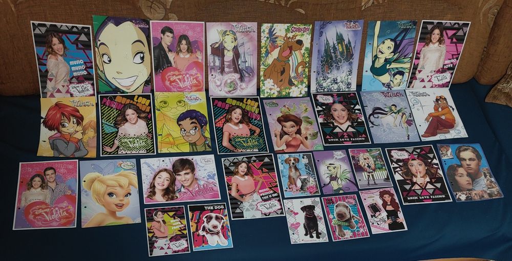 Zestaw karteczek do segregatora Witch gładkie,również inne z brokatem.