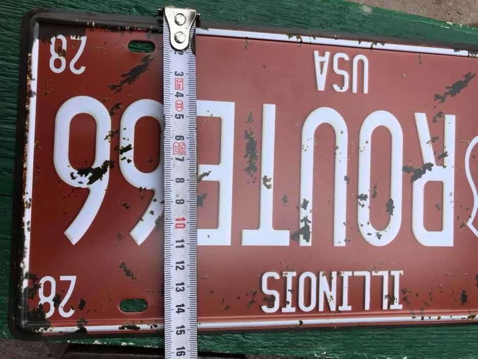 Номер американский США Route 66 трасса usa custom plate винтаж ретро