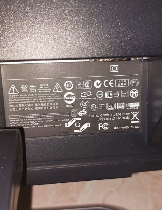 Monitor hp C/ cabo alimentação Usado Bom Estado Entrego em  Alfragide