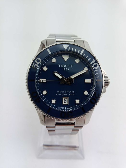 Швейцарские женские часы Tissot Seastar 1000 36мм Сапфир 300м Оригинал