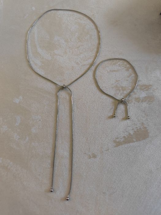 Naszyjnik+ bransoletka_kpl biżuterii_ minimalizm