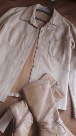 Kurtka skórzana + kozaki skórzane