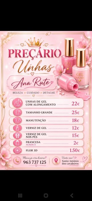 Unhas de gel e verniz de gel