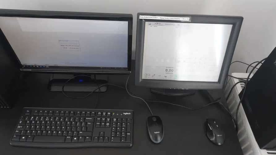Zestaw sprzedażowo-magazynowy komputer x2 terminal POS dotykowy ekran