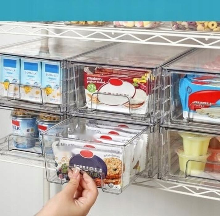 VTOPMART 4-pak szuflad do przechowywania z możliwością układania w stos