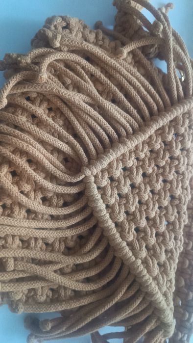 Torebka handmade Boho frędzle sznurek macrama makrama