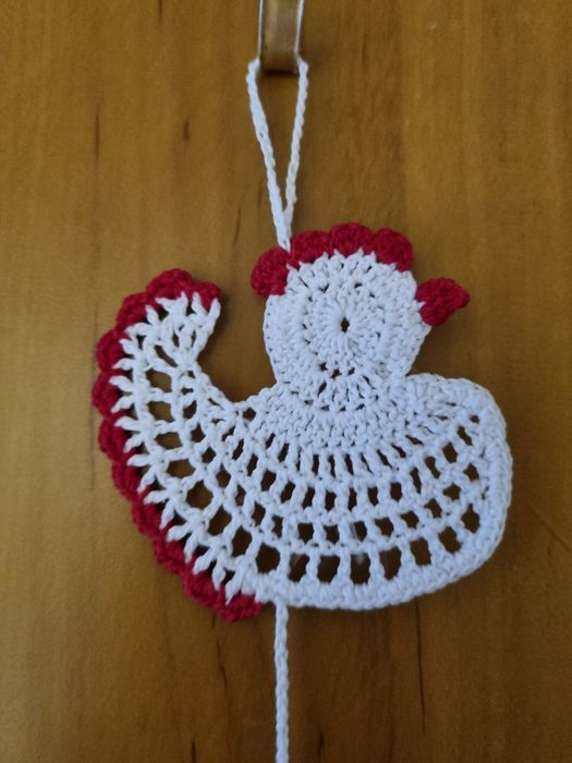 Zawieszki szydełkowe kurki