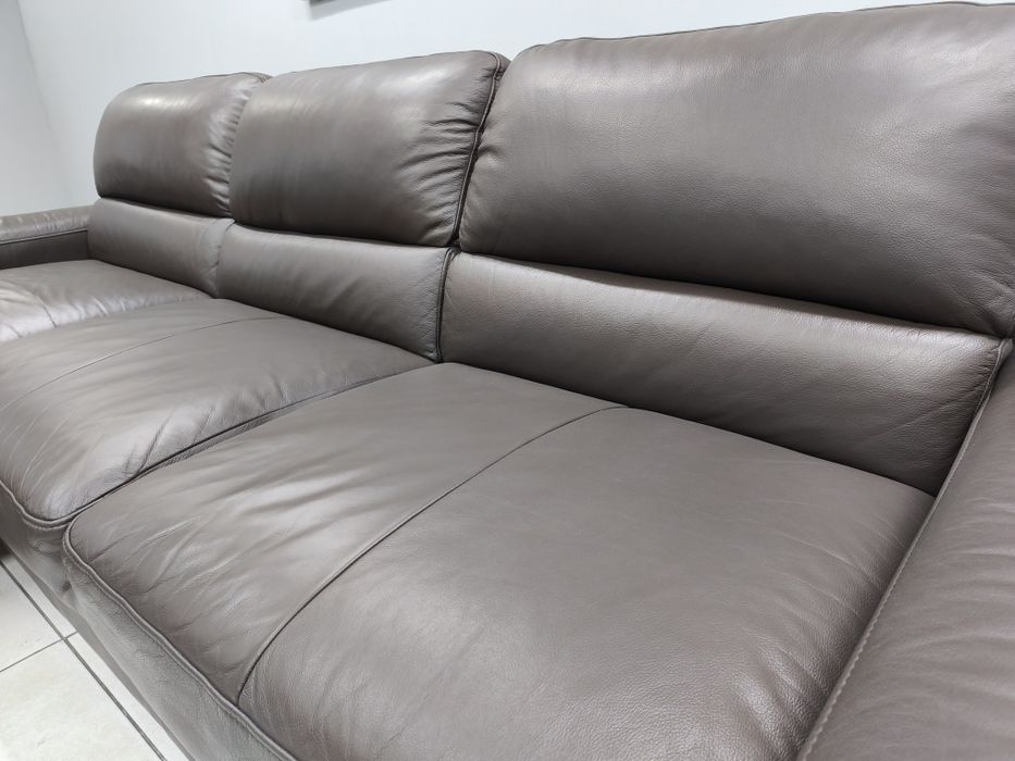 Шкіряний розкладний диван 254х165 см! Кожаный уголок