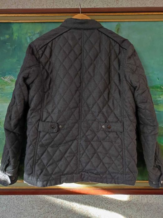 pikowana kurtka męska Zara modna casual slim fit miejska ciepła