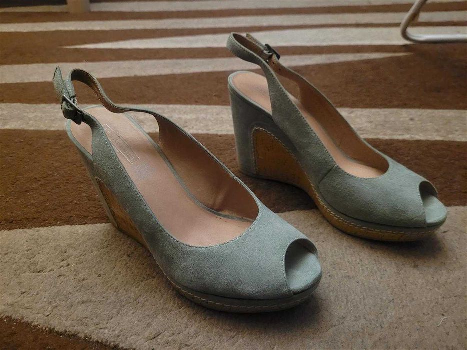 Damskie Sandałki 5th Avenue - Rozmiar 38, Na Koturnie, Sandały, Lato